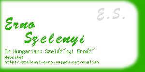 erno szelenyi business card